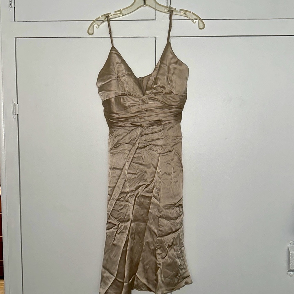 Vintage 40’s style champagne silk slip dress